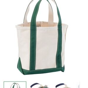 LL BEAN small boat and tote long handles green